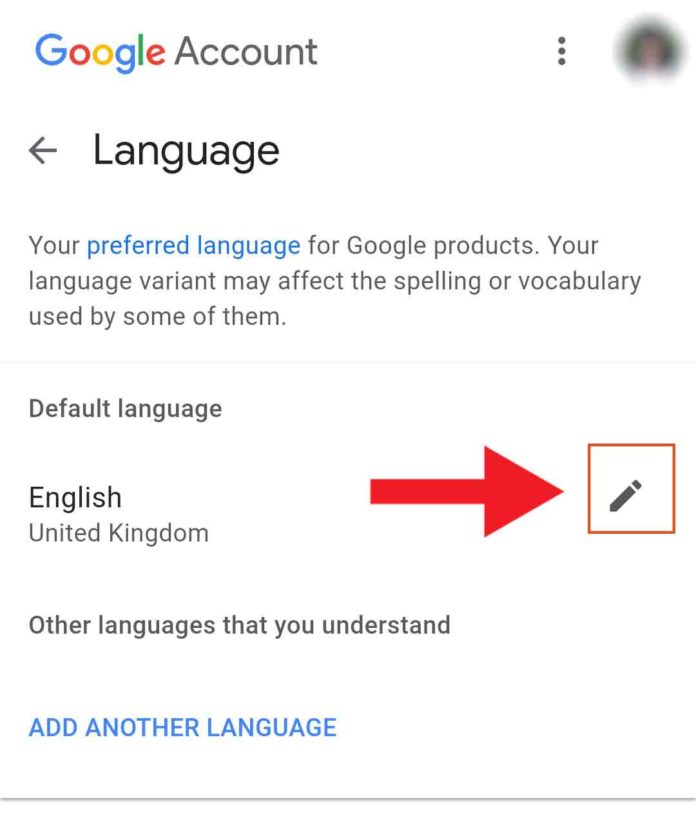 How To Change Language In Google