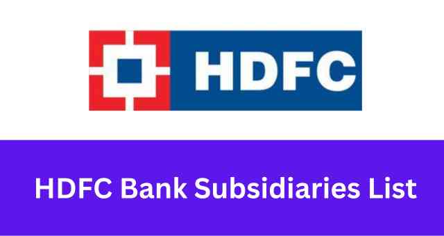 HDFC Bank Subsidiaries List