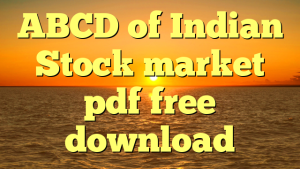 ABCD of Indian Stock market pdf free download